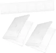 TEHAUX 8pcs Clear Plastic CD Jewel Case with Square Sleeve Double DVD Disc Box Empty CD Holders Durable Organizer for Disc Protection and Storage