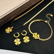 Women's Fashion Temperament Titanium Steel No Fading Clavicle Chain Earrings Sui