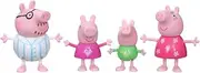 Peppa Pig - Peppa's Adventures - Family Figure 4-Pack - Bedtime - Peppa, George, Mummy Pig and Daddy Pig in Pajamas - Kids and Preschool Toys - Ages 3+