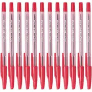 Pilot BP-S Stick Type Ballpoint Pen 0.7mm Fine Red Box 12