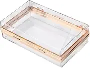 [Baluue] Acrylic Clutch Bag with Detachable Strap Stylish Transparent Evening Purse for Weddings Parties and Concerts Versatile Shoulder Bag for Women