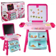 3 in 1 Kids Double Sided Art Easel Whiteboard Chalkboard W/ Painting Accessories