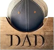Personalized Dad Hat Holder Display Stand, Rustic Wooden Hat Holder Baseball Caps Display Stand Hat Organizer Home Decoration Father's Day
