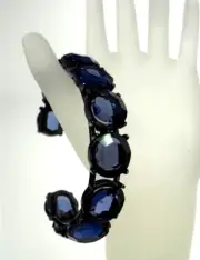 Wide Cuff CZ Bracelet Blue Bangle Premier Designs Rocks quality jewelry New