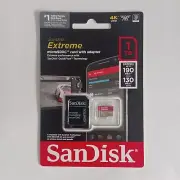 SanDisk Extreme 1TB UHS-I U3 microSDXC Memory Card, 190 Speed, w/SD Adapter, NEW