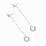 JOLI MOON 純銀精緻垂墜式耳環 美國帶回 CHROME LONG DROP EARRINGS