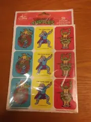Ninja Turtles 36 Stickers 1989 Artis Teenage Mutant (torn shrinkwrap)