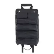 Portable Tool Storage Box with 2 Detachable Zipper Pouch, Tool Organizer Bag Roll Up Carrier Bag for Electrician Mechanic (Black)