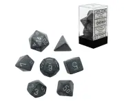 Chessex Speckled Hi-Tech Polyhedral 7-Die Dice Set (Grey/Black and White)