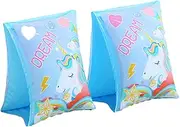 FOYTOKI 1 Pair Adorable Unicorn Inflatable Arm Bands for Fun Swim Floatation Sleeves Easy to Use Cartoon Design Material for Pool Beach and Lake Activities