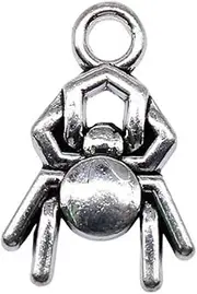 [TARAKI] 40pcs 16x11mm Antique Silver Cute Spider Charms, Alloy Steel, alloy