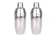 2PK Bartender Stainless Steel Double Wall Cocktail Shaker Mixer Barware 500ml