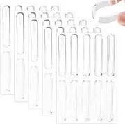 50Pcs Cabinet Door Bumper Strips Clear Table Top Anti Slip Pad Furniture Rubber Bumpers Pads Self Adhesive Cupboard Door Frame Glass Top Bumper for Drawer Furniture Sliding Door Cabinet