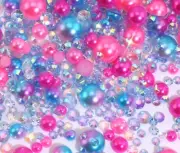 Half Pearls Rhinestones Nail Gems Embellishments Nail Jewels Crystals Flatback
