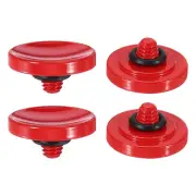 Soft Shutter Release Button Copper Camera Shutter Button Concave, Red 4pcs