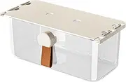 Sliding Under-Desk Drawer - Under Desk Organizer | Hidden Desk Storage Organiser | Under Desk Drawer Slide Out Organizer | Adhesive Clear Container Slide Out Holder For Home Kitchen Office School