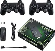 2.4G Wireless Game Controller Set with 2 Controllers, USB Receiver, Compatible with Multiple Gaming Platforms, Black