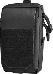 TRIWONDER Tactical Molle Pouch Cell Phone Holster Bag EDC/EMT Gear Tool Gadget Belt Outdoor Waist Bag Pocket Organizer (Black)