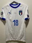 ITALY NATIONAL TEAM MATCH ISSUE 2018/19 AWAY NICOLO BARELLA JERSEY PUMA SOCCER
