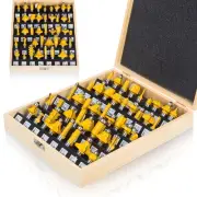 Leatbuy 43 Pcs Router Bit Set 1/2-Inch Shank, Panel Cabinet Door Route