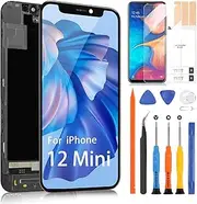 for iPhone 12 Mini Screen Replacement Kit for iPhone 12Mini LCD Screen Display Touch Digitizer A2398,A2400,A2399 Assembly Repair Parts(Incell,5.4 inch)