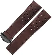 [TIOYW] Genuine leather watchband for TAG heuer watch strap with folding buckle 20mm 22mm Gray Black Brown cow leathr Band