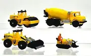 IH01256 4 Miniature Construction Vehicles, Scale H0, Figures, Scale 1:87, Model Railway, Model Making, Model Making, Model Making, Model Making