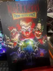 KILLER KLOWNS FROM OUTER SPACE TIN SIGN VERY COLLECTABLE MATTE FINISH