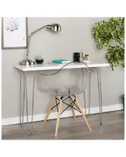 Walker Edison 42in Hairpin Leg Wood Writing Desk