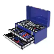 Workpro 205-Piece Mechanics Tool Set with 3-Drawer Heavy-Duty Metal Tool Box, Co