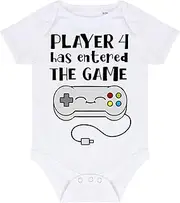 [Miammo] Player 4 has entered the game (gaming controller style one) pregnancy baby announcement [BBY3] baby grow vest