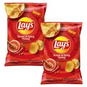 Lay's SWEET & SPICY HONEY Flavored Potato Chips NEW 7.75 Oz. (2 Bags)
