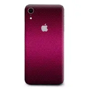 Skins Decal Wrap for Apple iPhone XR - Pink,black carbon fiber look