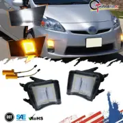 Clear Lens SWITCHBACK LED Front Bumper Turn Signal Lights For 10-11 Toyota Prius (for: Toyota)