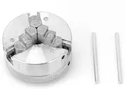Z011 3-Jaw Lathe Chuck, Self Centering Wood Turning Chuck, 3 Jaw Chuck Lathe Chuck Clamp Accessory, 1.9 Inch Diameter, 1.4 Inch Height, for Mini Metal Lathe