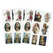 Assorted Catholic Decal Sticker Sheet Pack,Female Patron Saints,Novelty