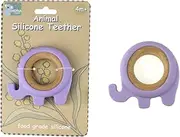 Koala Dream Silicone Elephant Teether - Purple | Baby Teething Toy, BPA-Free, Safe for Infants