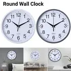 20cm Wall Clock Quartz Round Wall Clock Home Office Decor Battery Operated AU