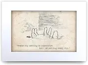 HWC Trading Winnie the Pooh Impossible A4 Printed Quote Nursery Print Baby Shower Room Gifts New Born Bedroom Gift Print Photo Picture Display