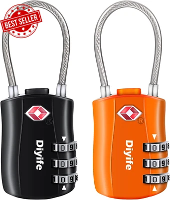 Luggage Locks,3-Digit Security Padlock, [4 Packs] [Newest Version] Combination