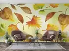3D Leaves Sunshine Painting Self-adhesive Removeable Wallpaper Wall Mural