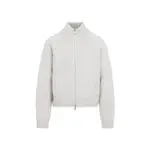 [Our Legacy] Our Legacy-Bone White Extrafine Merino Wool Ultra Zip Cardigan-Uomo 48 IT