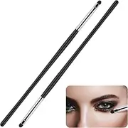 WLLHYF Eyeliner Smudge Brush 2 Pieces Professional Eye Makeup Brush Ultra Thin Eyebrow Brush Kit Soft Makeup Tool Eyeshadow Tight Liner Brush for Eyeshadow Gel Powder Cream