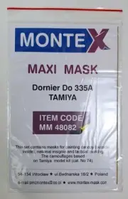 1/48 Tamiya Do 335A Pfeil Natl Markings, Canopy & Wheels Mask / Montex MM48082