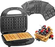 Hoapin Sandwich Maker, Sandwich Toaster, Contact Grill, Waffle Iron, Removable, Dishwasher Safe and Non-Stick Coated Grill Plates, 750 W (7 in 1)