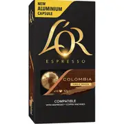 L'Or Espresso Coffee Pods Colombia Box 100 Nespresso Machine Compatible