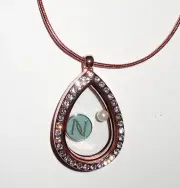FREE Nerium Inspired Charm w Rose Gold Teardrop Locket - Fit Origami Owl Charm