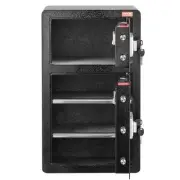VEVOR Double Door 4.5 cu.ft Safe Box with Key Lock Password Fireproof Bag Black,