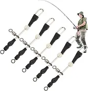 Fishing Barrel Swivels,Fish Caught Lure Connector Set of 5 - Fishing Swivels Tackle Lure Leader Lines Connector for Saltwater Freshwater