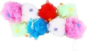 AUTSUPPL Shower Set of 8 Pe Material Bath Scrubber Body Sponge for Foot Back Knees Skin Softener Spa for Home Travel Random